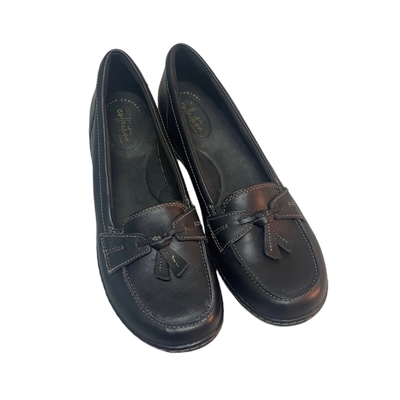 Clarks Ashland Bubble Slip-On Black Loafer Comfort Flats Women’s Size 12 N - Picture 14 of 14